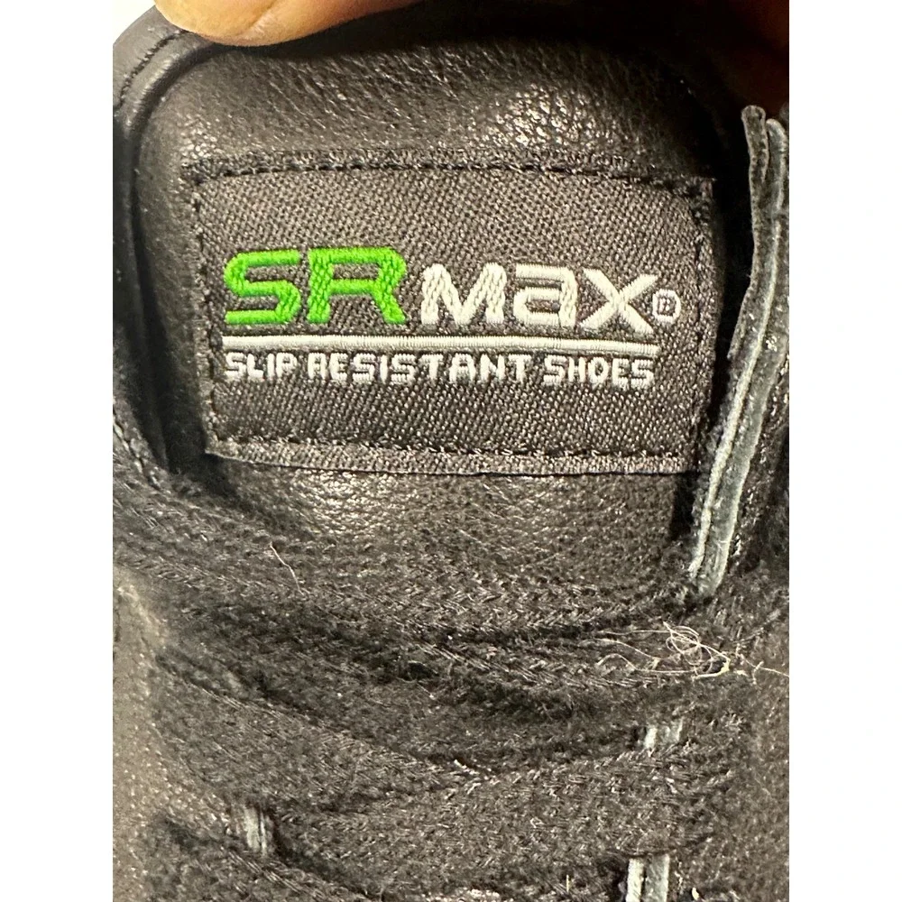 SR Max SRM166 Womens 7.5 Black Leather Slip Resistant Work Shoes Sneakers NEW